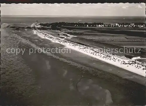 Doese Fliegeraufnahme Strand Kat. Cuxhaven