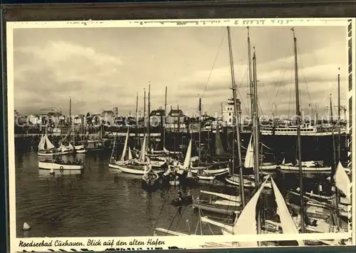 Cuxhaven Nordseebad Blick auf den alten Hafen Kat. Cuxhaven