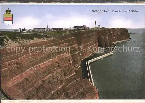 Helgoland Westkueste nach Sueden / Helgoland /Pinneberg LKR