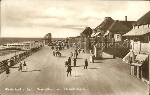 Westerland Sylt Wandelbahn Strandanlagen Kat. Westerland