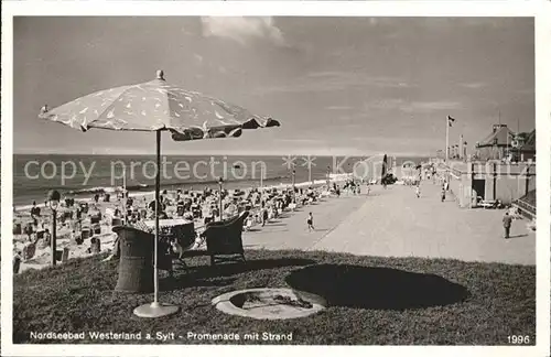 Westerland Sylt Promenade Strand Kat. Westerland