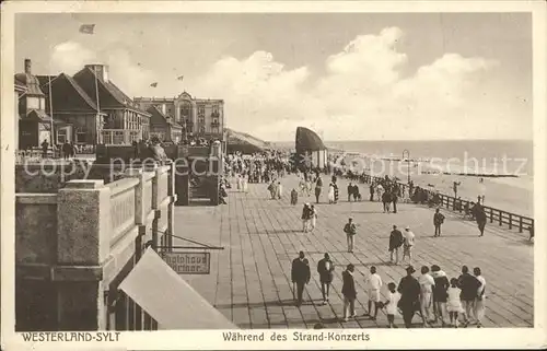 Westerland Sylt Strand  Konzert Kat. Westerland