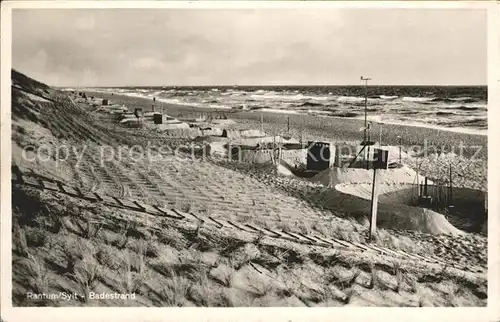 Rantum Sylt Badestrand Kat. Rantum (Sylt)