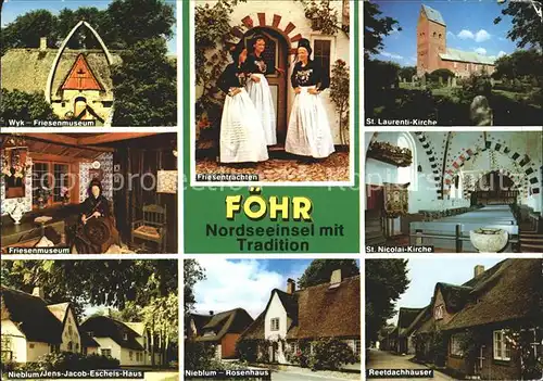 Wyk Foehr Friesenhaus SanktLaurenti Kirche Rosenhaus  Kat. Wyk auf Foehr