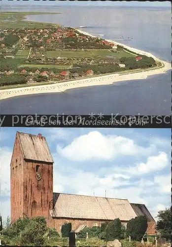 Insel Foehr Fliegeraufnahme Sankt Nicolaikirche Kat. Wyk auf Foehr
