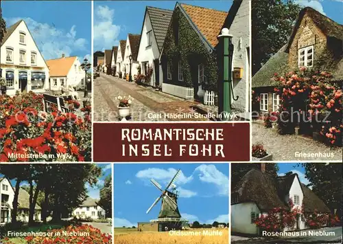 Insel Foehr FriesenhausOldsumer Muehle Rosenhaus Nieblum Kat. Wyk auf Foehr