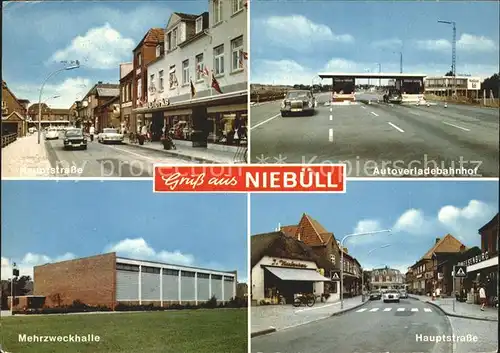 Niebuell Autoverladebahnhof Hauptstrasse Mehrzweckhalle Kat. Niebuell