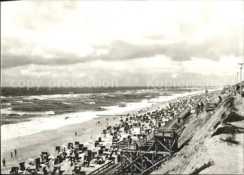 Wenningstedt Sylt Strand Kliff Kat. Wenningstedt Braderup (Sylt)