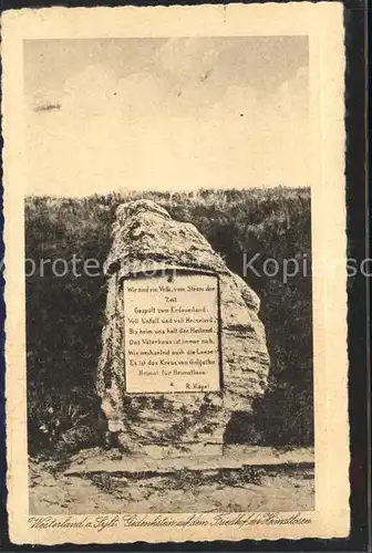 Westerland Sylt Gedenkstein Friedhof der Heimatlosen Kat. Westerland