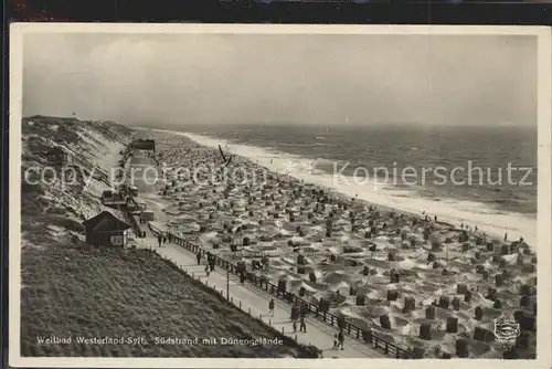 Westerland Sylt Suedstrand Duenengelaende Kat. Westerland