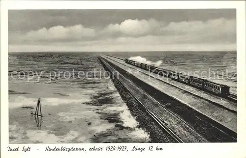 Insel Sylt Hindenburgdamm Kat. Westerland