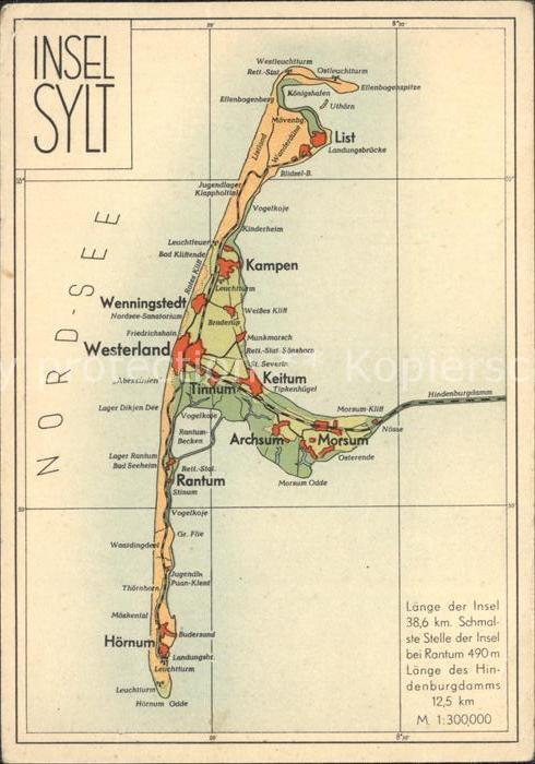 Sylt Landkarte Zum Ausdrucken