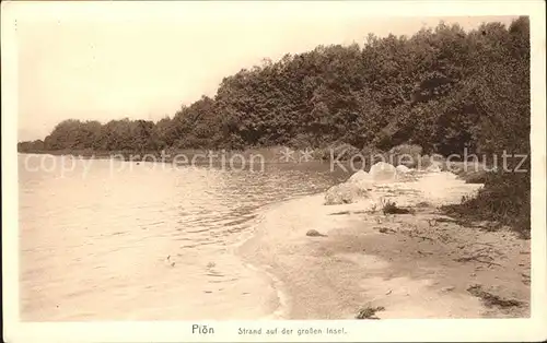 Ploen See Strand Grosse Insel Kat. Ploen