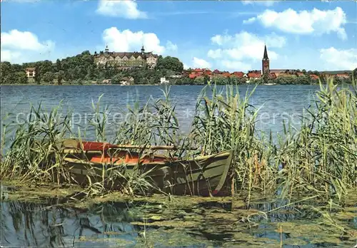 Ploen See Blick auf Schloss und Kirche Kat. Ploen