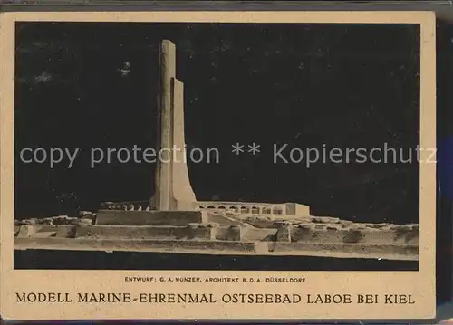 Laboe Modell Marine Ehrenmal Kat. Laboe
