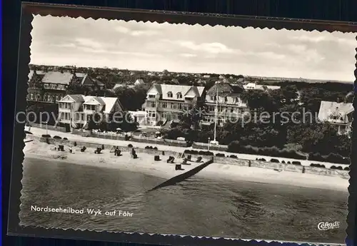 Wyk Foehr Strand Fliegeraufnahme Kat. Wyk auf Foehr