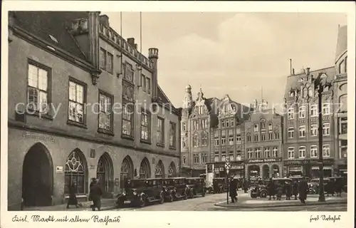 Kiel Markt mit altem Rathaus Kat. Kiel