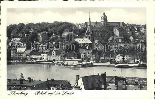 Flensburg Blick auf die Stadt Kat. Flensburg