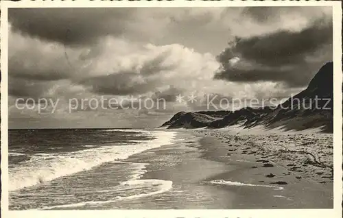 Amrum Duenen und Meer Kat. Nebel