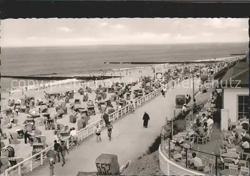 Westerland Sylt Promenade mit Strand Kat. Westerland