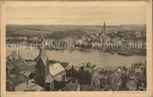 Flensburg Blick von Duburg Kat. Flensburg