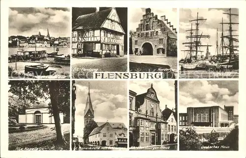 Flensburg Hafen Nordertor Deutsches Haus Kat. Flensburg