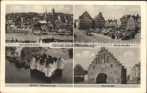 Flensburg Schloss Gluecksburg Nordertor  Kat. Flensburg