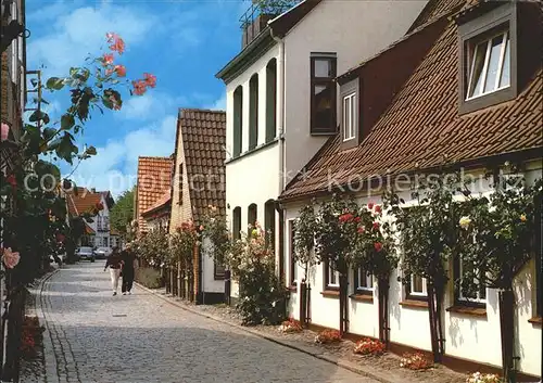 Schleswig Holstein Suederholmstrasse in alter Fischersiedlung Kat. Schleswig
