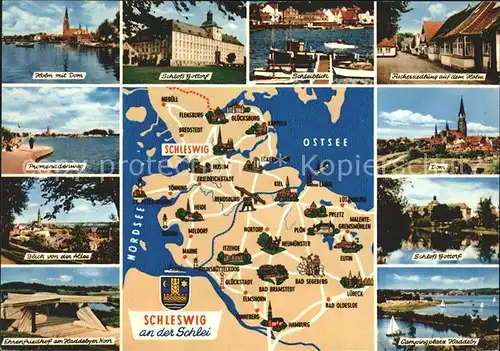 Schleswig Holstein Ansichten mit Karte Kat. Schleswig
