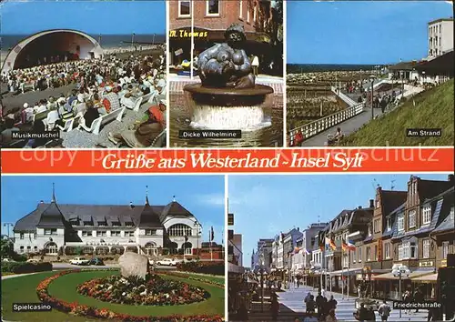 Westerland Sylt Friedrichstrasse Casino Musikmuschel Kat. Westerland