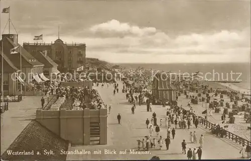 Westerland Sylt Strandhallen mit Miramar Kat. Westerland