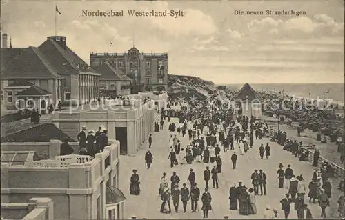 Westerland Sylt Strandpromenade mit Musikpavillon Kat. Westerland