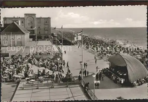 Westerland Sylt Strandpromenade mit Musikpavillon Kat. Westerland