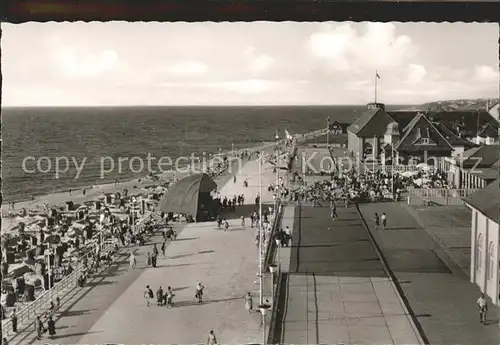 Westerland Sylt Strandpromenade mit Musikpavillon Kat. Westerland