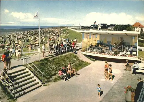 Buesum Nordseebad Musikpavillon Strand  Kat. Buesum