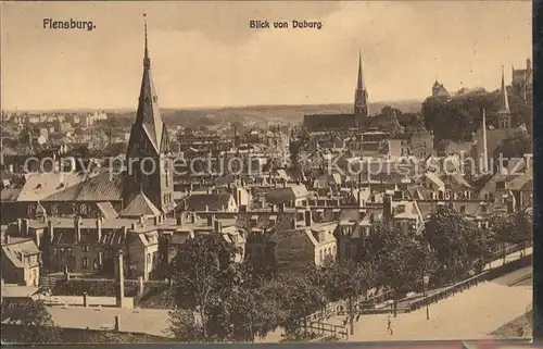 Flensburg Blick von Duburg Kat. Flensburg