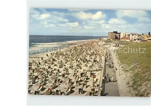 Westerland Sylt Strand und Promenade Kat. Westerland