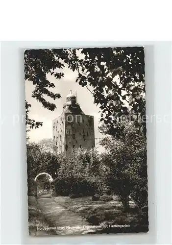 Insel Neuwerk Leuchtturm mit Herrengarten Kat. Hamburg