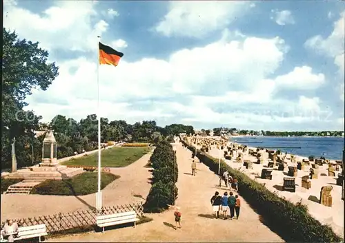 Eckernfoerde Promenade Kurpark Strand Kat. Eckernfoerde