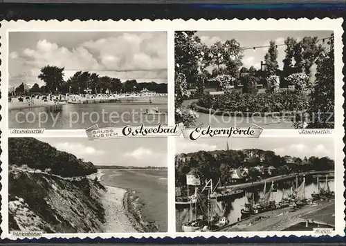 Eckernfoerde Strand Hafen Moewenberge Kat. Eckernfoerde