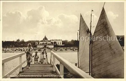 Timmendorfer Strand Seebruecke Strand Segelboote Kat. Timmendorfer Strand