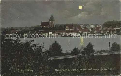 Moelln Lauenburg Panorama vom Doctorhof aus gesehen Kat. Moelln