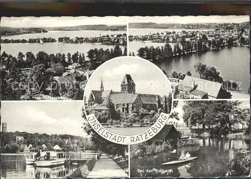 Ratzeburg Blick vom Wasserturm Bei der Fischerei Kat. Ratzeburg