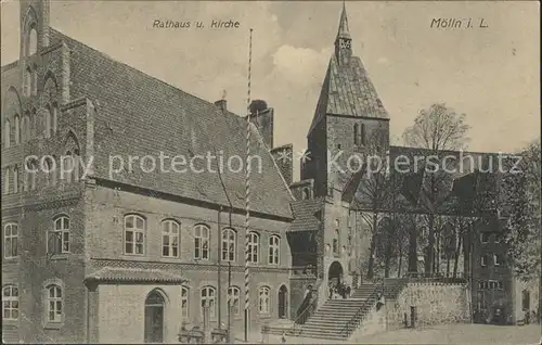 Moelln Lauenburg Rathaus Kirche Kat. Moelln