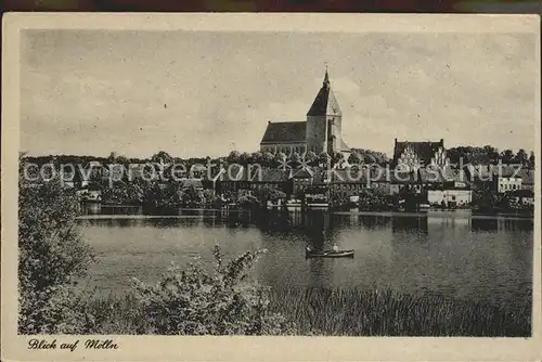 Moelln Lauenburg Die Kirche und der See Kat. Moelln