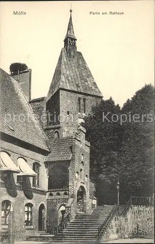 Moelln Lauenburg Partie am Rathaus Kat. Moelln