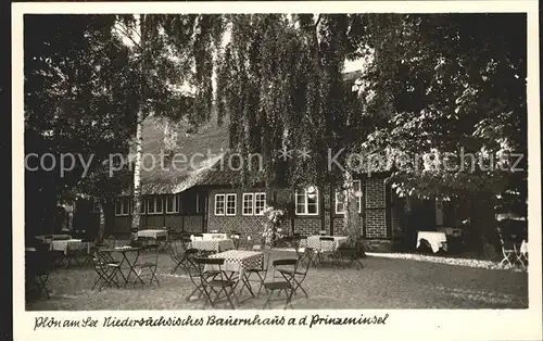 Ploen See Niedersaechsisches Bauernhaus auf der Prinzeninsel Kat. Ploen