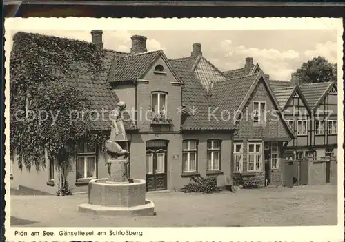 Ploen See Gaenselieselbrunnen am Schlossberg Kat. Ploen