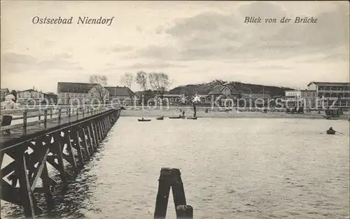 Niendorf Ostseebad Blick von der Bruecke Kat. Timmendorfer Strand