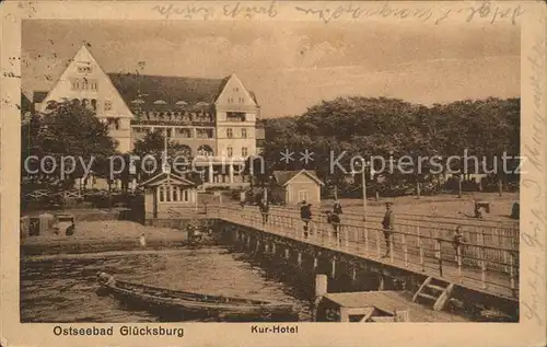 Gluecksburg Ostseebad Kurhotel Seebruecke Kat. Gluecksburg (Ostsee)